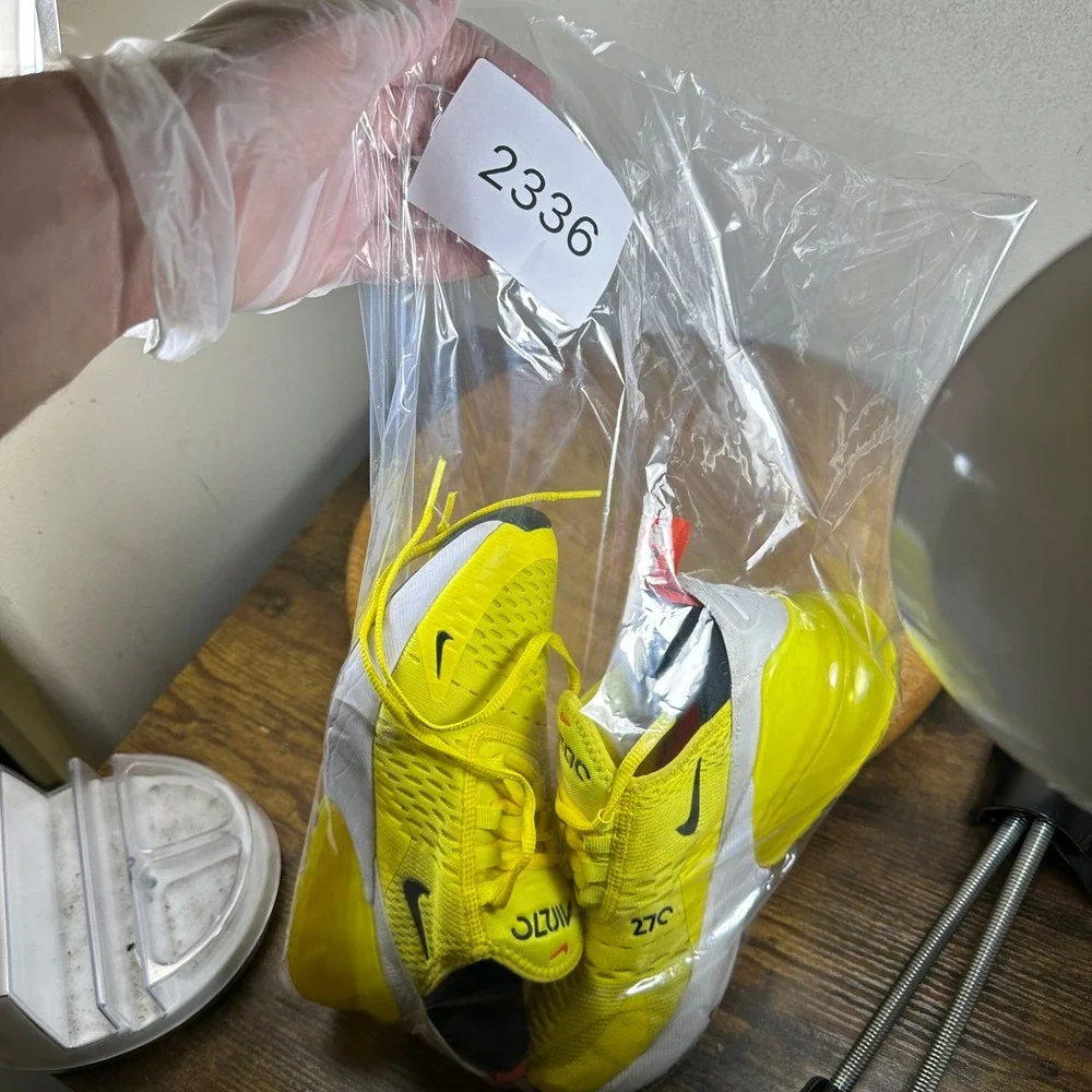 Nike Air Max 270 Womens 5.5 Yellow White Black Sneakers DQ4694-700